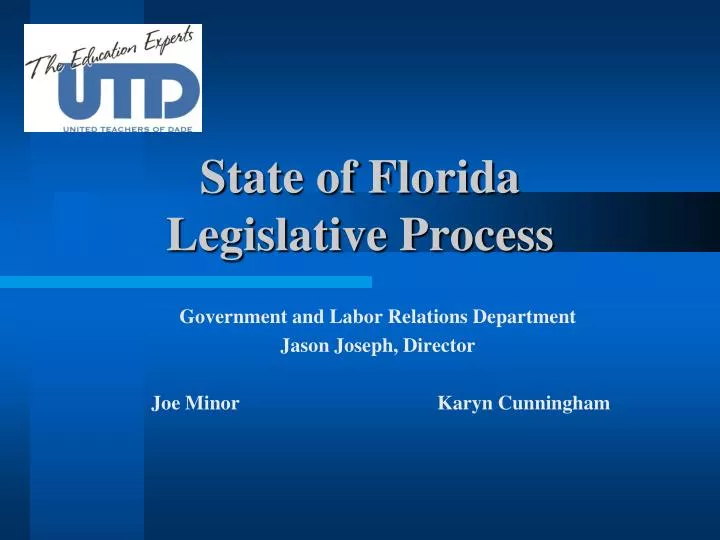 state of florida legislative process