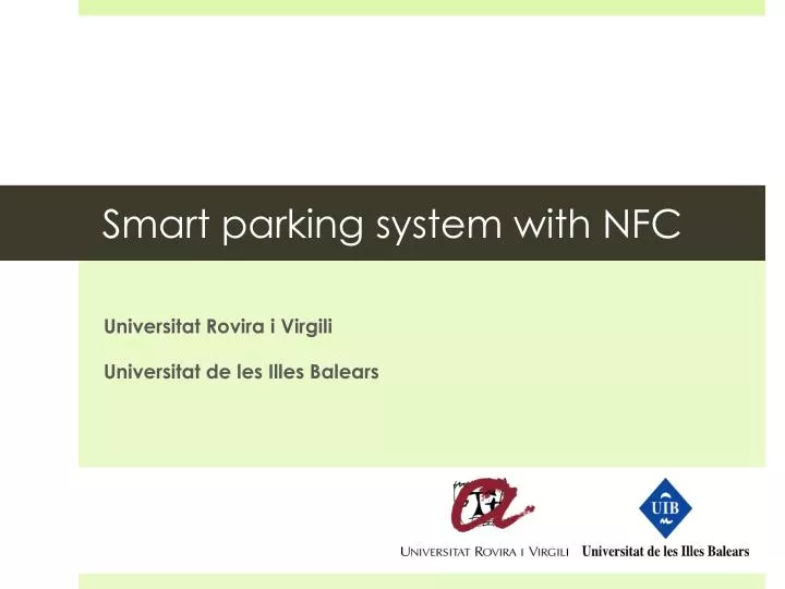 smart parking system with nfc