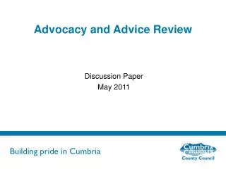 Advocacy and Advice Review