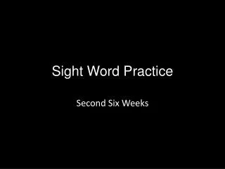sight word p ractice