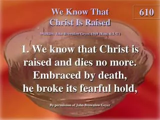We Know That Christ Is Raised (1)