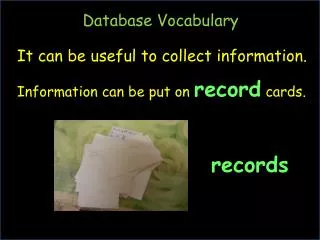 Database Vocabulary