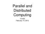 PPT - Parallel and Distributed Computing PowerPoint Presentation, free ...