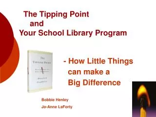 The Tipping Point and Your School Library Program