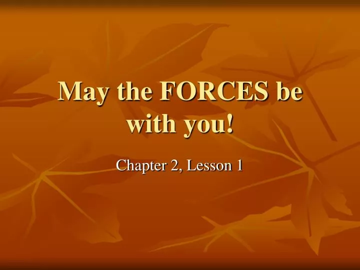 may the forces be with you