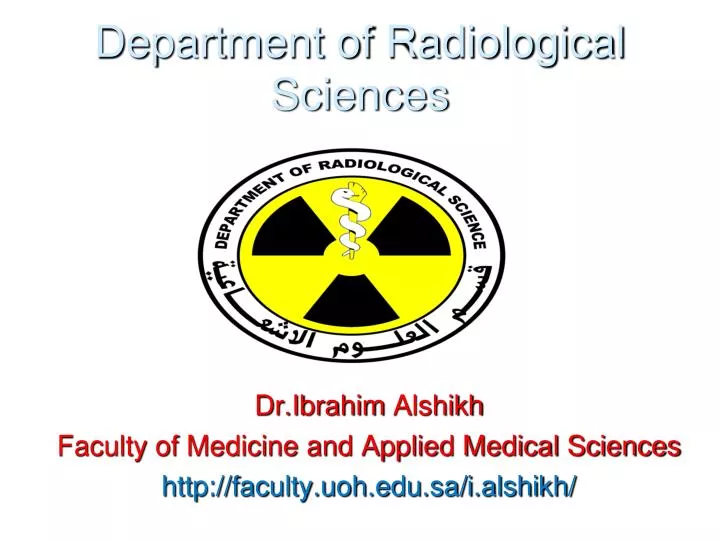 department of radiological sciences
