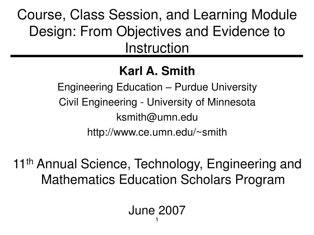 PPT - Engineering Education: Designing Learning Modules for Student ...