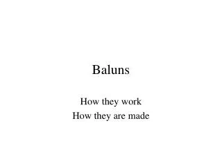 Baluns