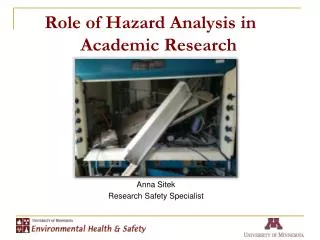 Role of Hazard Analysis in Academic Research