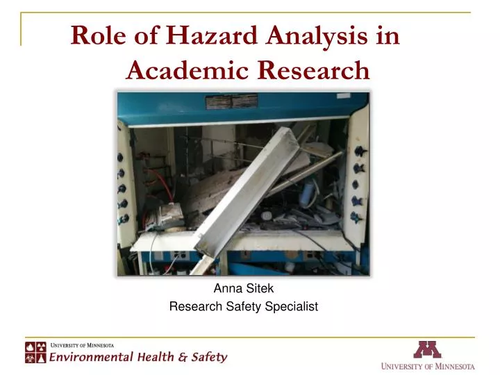 role of hazard analysis in academic research