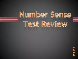 Number Sense Test Review