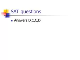 SAT questions