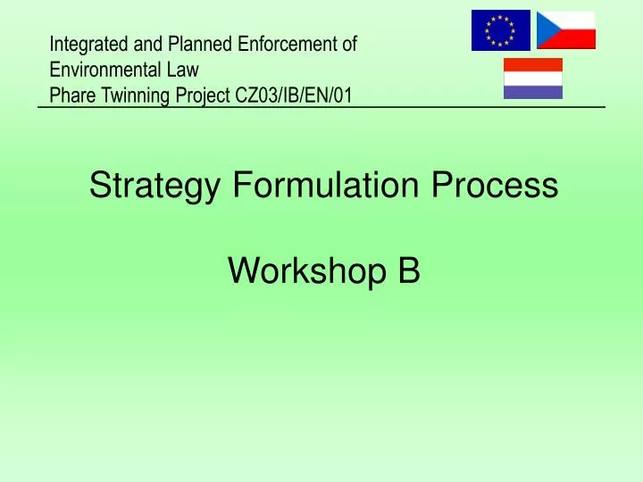 strategy formulation process workshop b