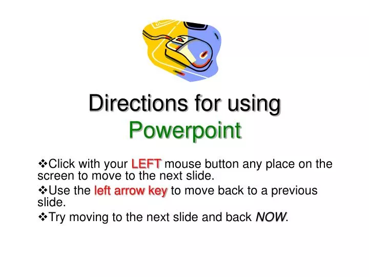 directions for using powerpoint