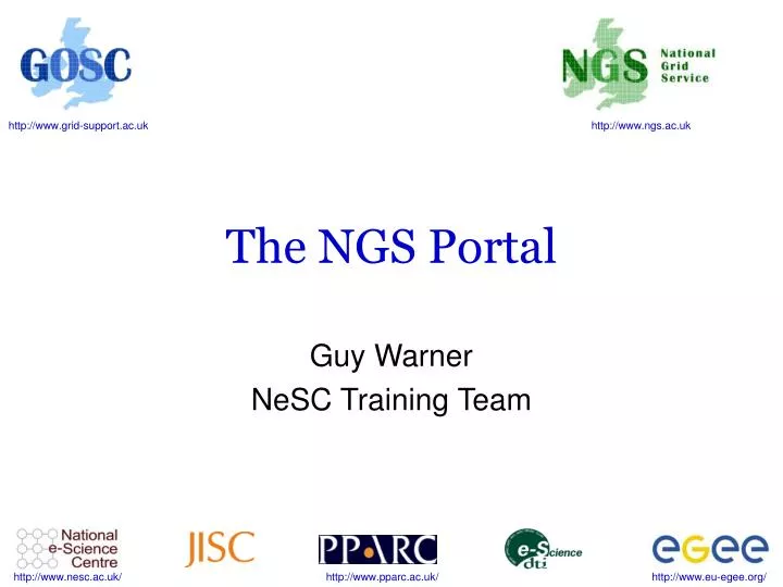 the ngs portal