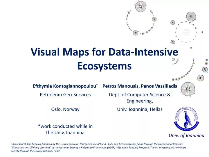 visual maps for data intensive ecosystems