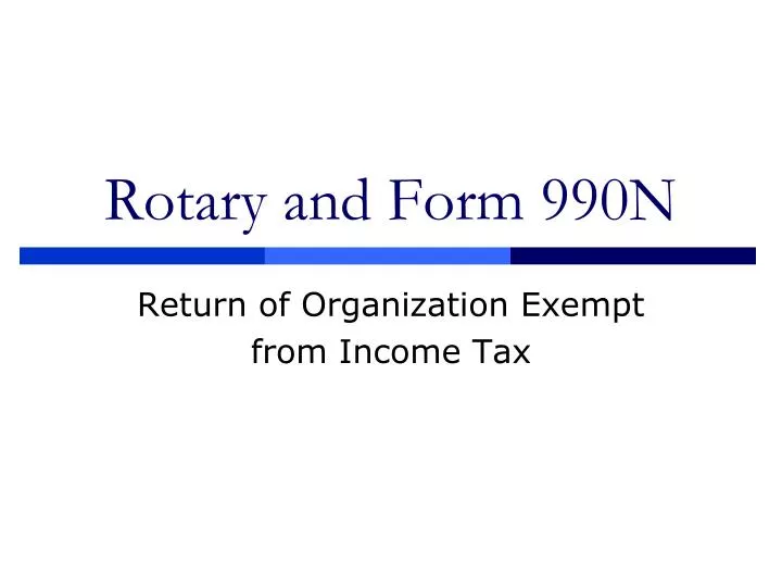 rotary and form 990n