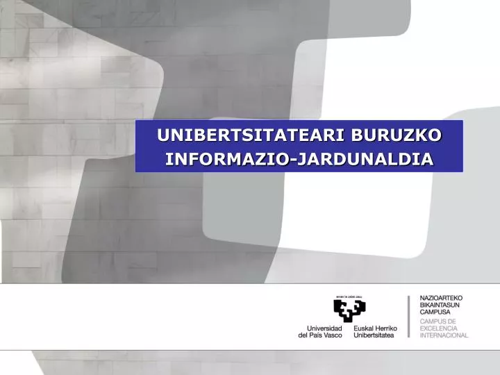 unibertsitateari buruzko informazio jardunaldia