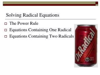 Solving Radical Equations