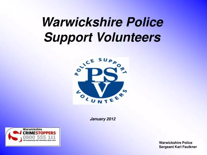 warwickshire police support volunteers