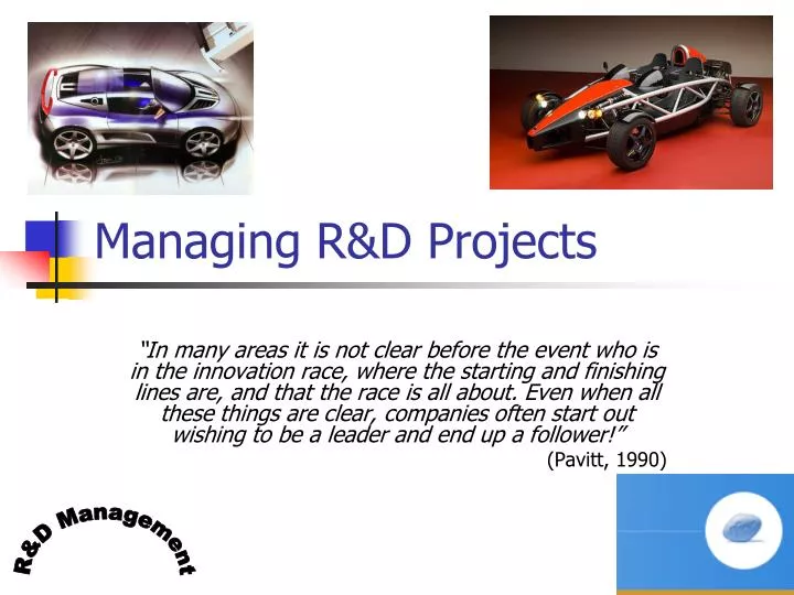 managing r d projects