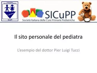 il sito personale del pediatra