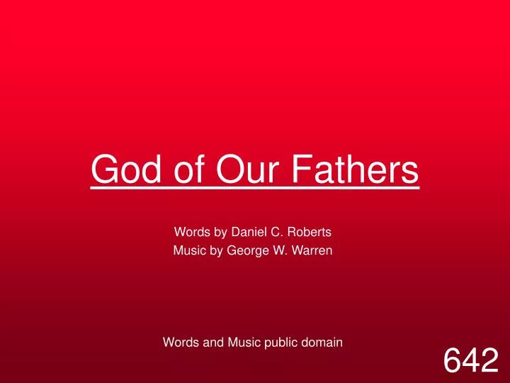 god of our fathers