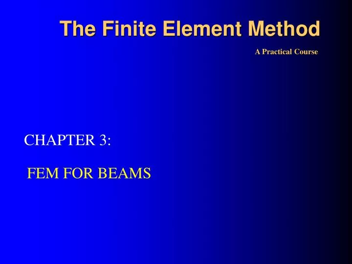 the f inite element method