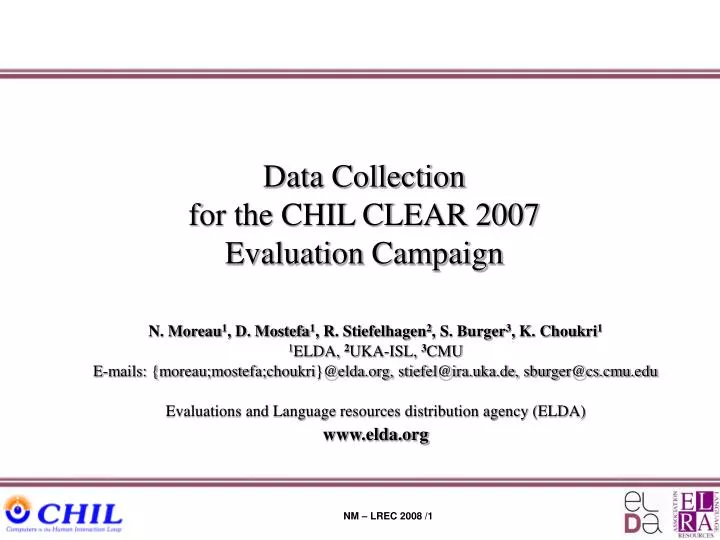 data collection for the chil clear 2007 evaluation campaign