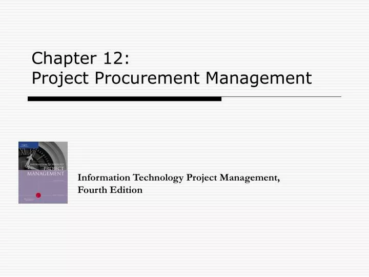 chapter 12 project procurement management