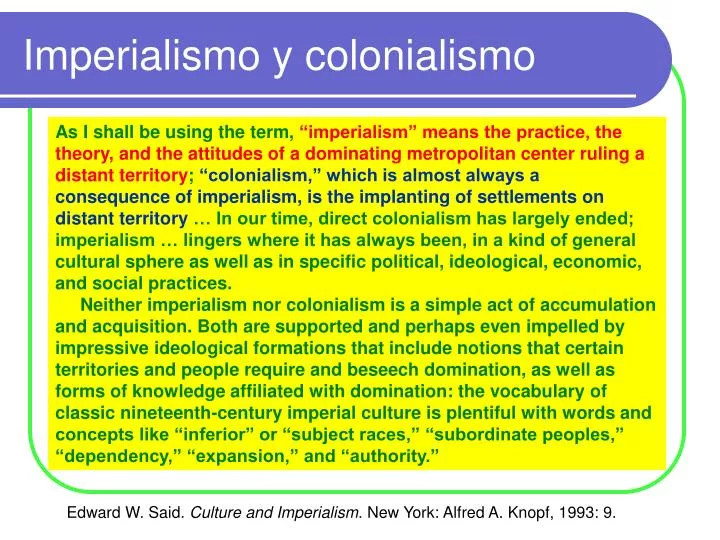 imperialismo y colonialismo