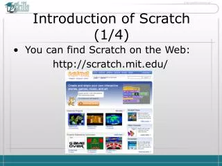 Introduction of Scratch ( 1 / 4 )