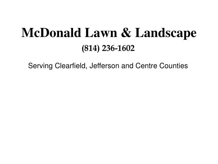 mcdonald lawn landscape