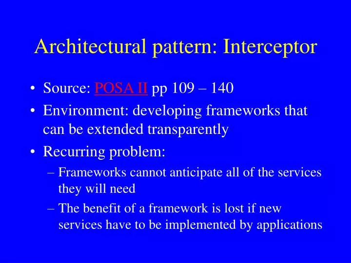 architectural pattern interceptor