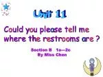 C o uld y o u ple a se t e ll m e where th e r e str oo ms a r e ? - slide 1