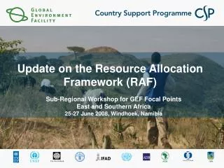 Update on the Resource Allocation Framework (RAF)