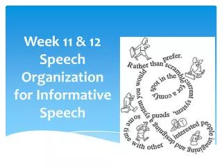 Week 11 &amp; 12 Speech Organization for Informative Speech
