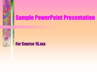 sample powerpoint presentation
