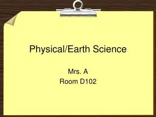 Physical/Earth Science