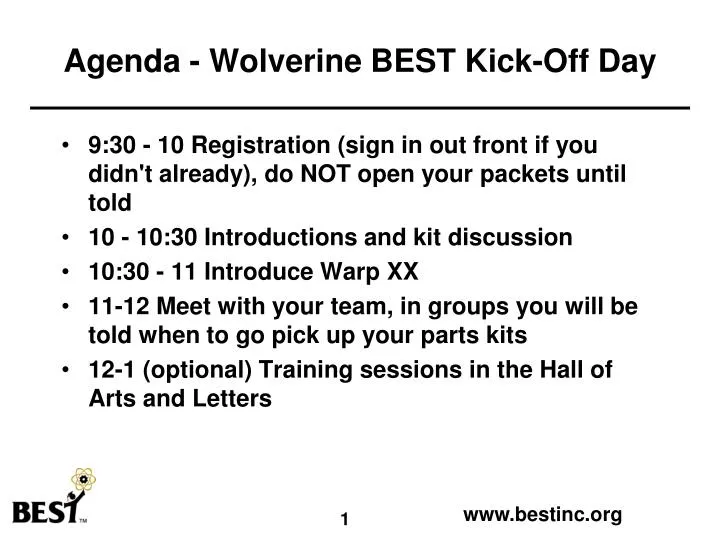 agenda wolverine best kick off day