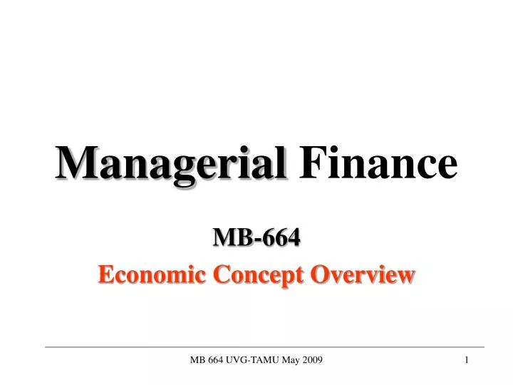 managerial finance
