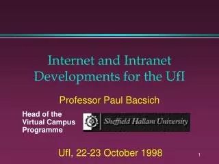 Internet and Intranet Developments for the UfI