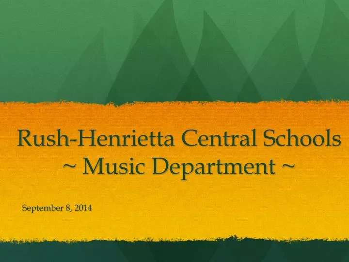 rush henrietta central schools music department