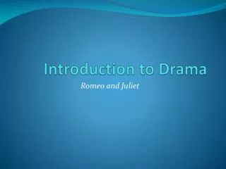 Introduction to Drama