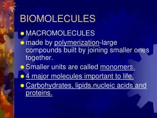 BIOMOLECULES