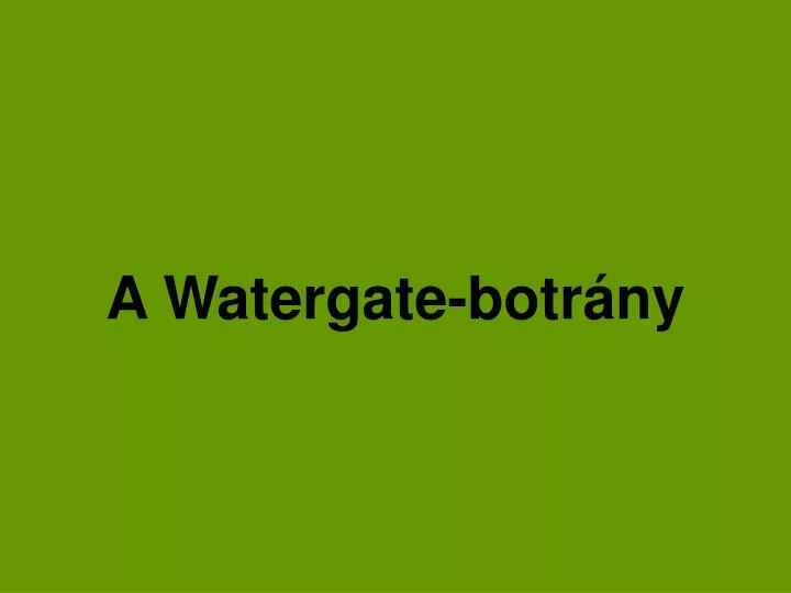 a watergate botr ny