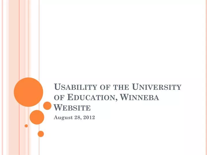usability of the university of education winneba website