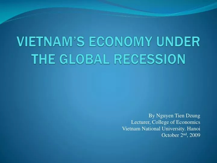 vietnam s economy under the global recession
