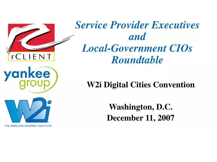 service provider executives and local government cios roundtable