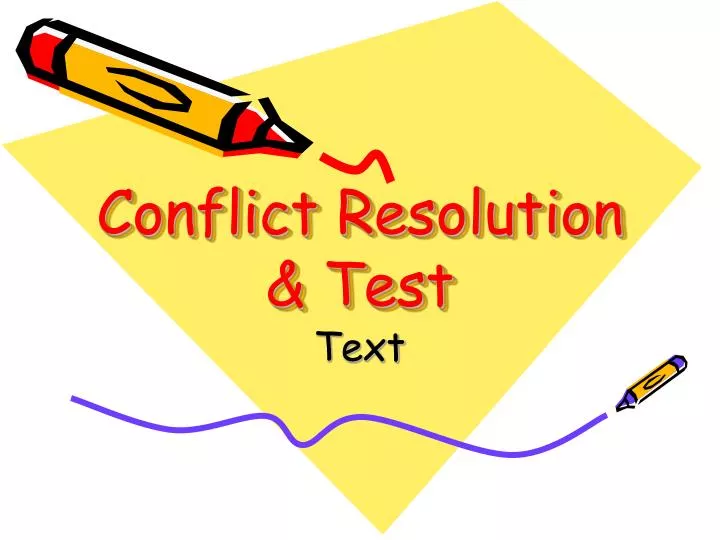 conflict resolution test